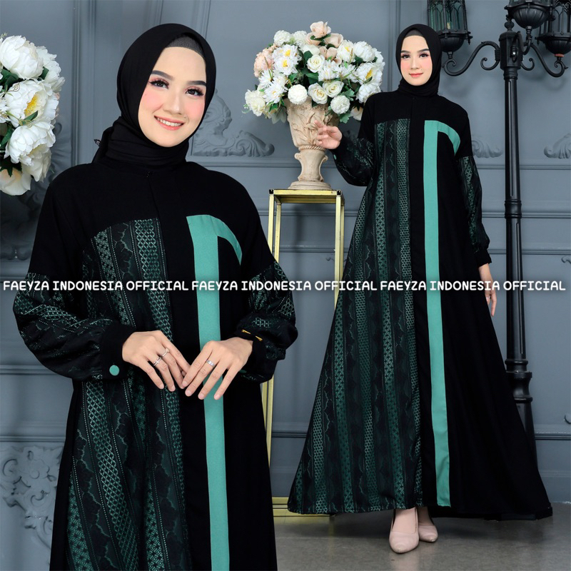 M L XL XXL Size Kecil Abaya | Gamis Broklat | Dress | Turkey Farasya Dress Jumbo Original Jetblack Lady Zara Baju Kondangan Murah