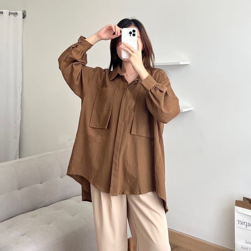 NIKI SHIRT / KEMEJA OVERSIZE LENGAN PANJANG