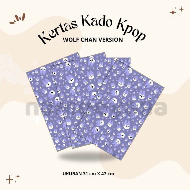 

[BACA DESKRIPSI] Kertas Kado Custom Kpop | SKZOO Version