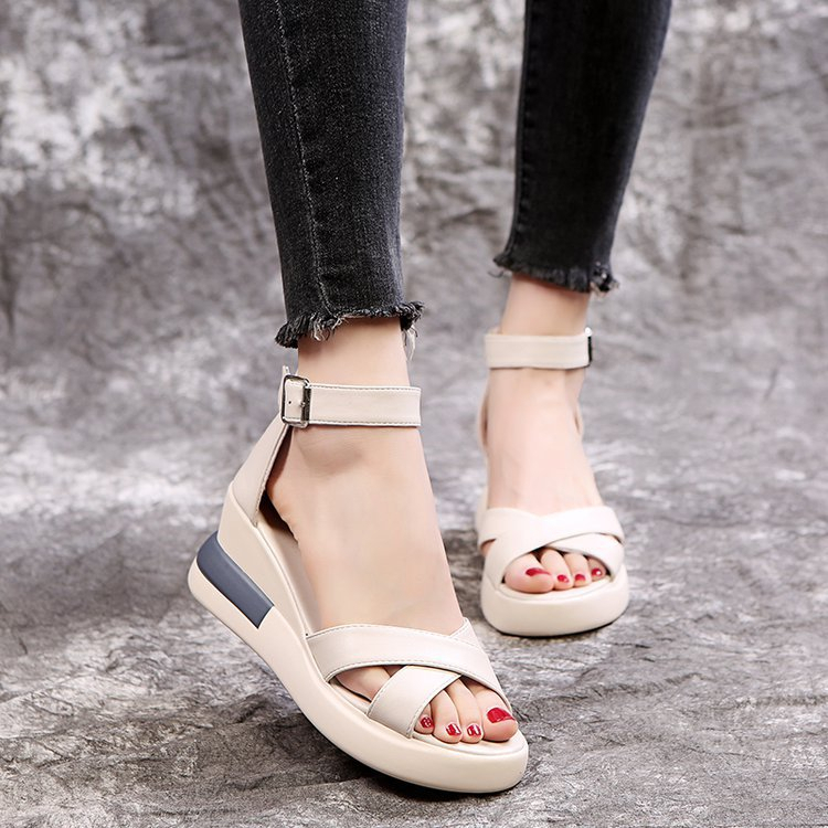 Free Box Sandal Wedges Wanita Kekinian Terlaris Sandal Wanita Best Seller NS7978 Sepatu Sandal Wedges Wanita Fahion