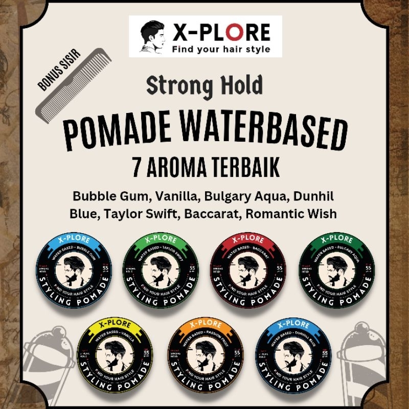 X-plore Pomade Waterbased 60 Gram Harga Grosir