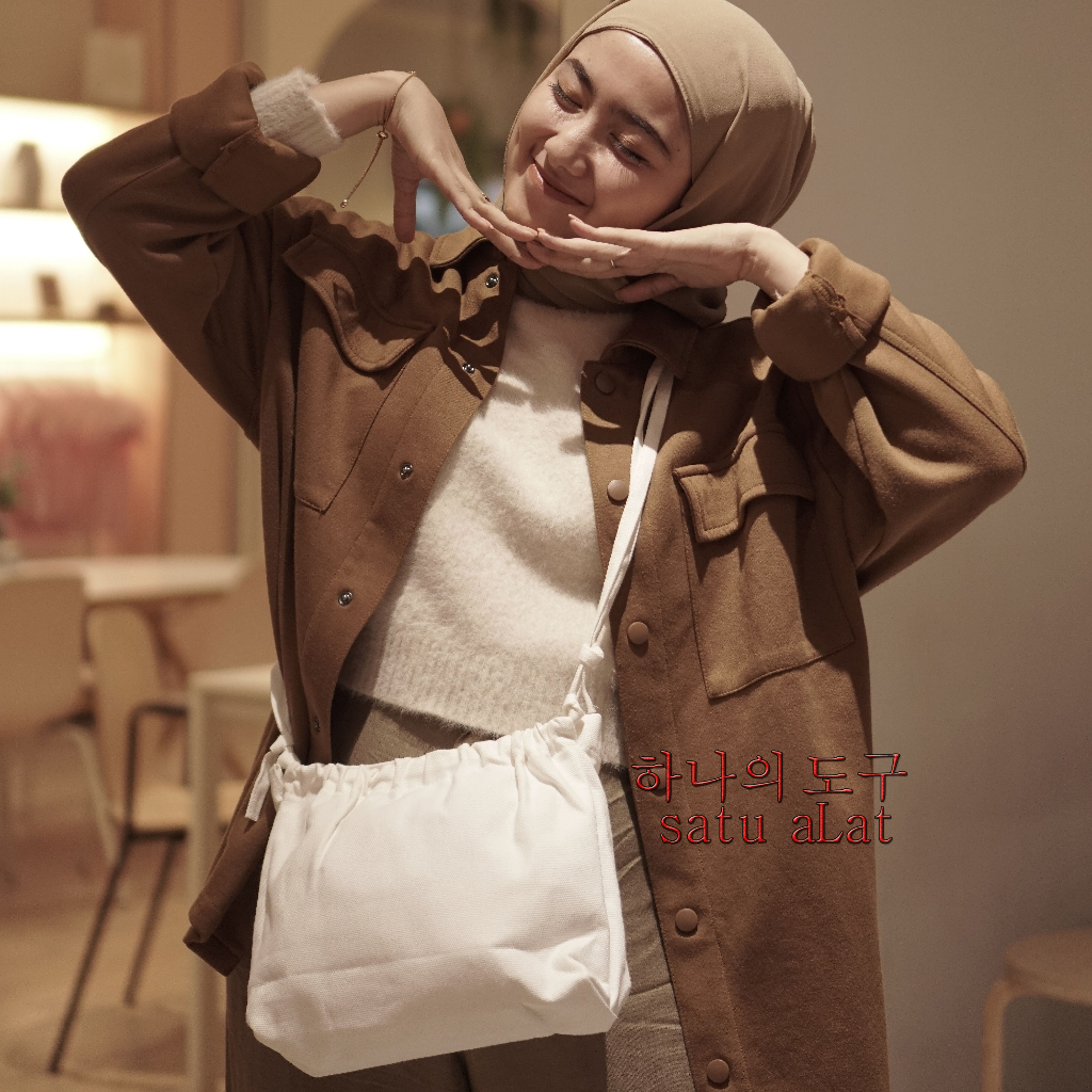 SATU ALAT Tas Selempang TATA YOUNG 100% Canvas Premium Tebal Tas Kanvas