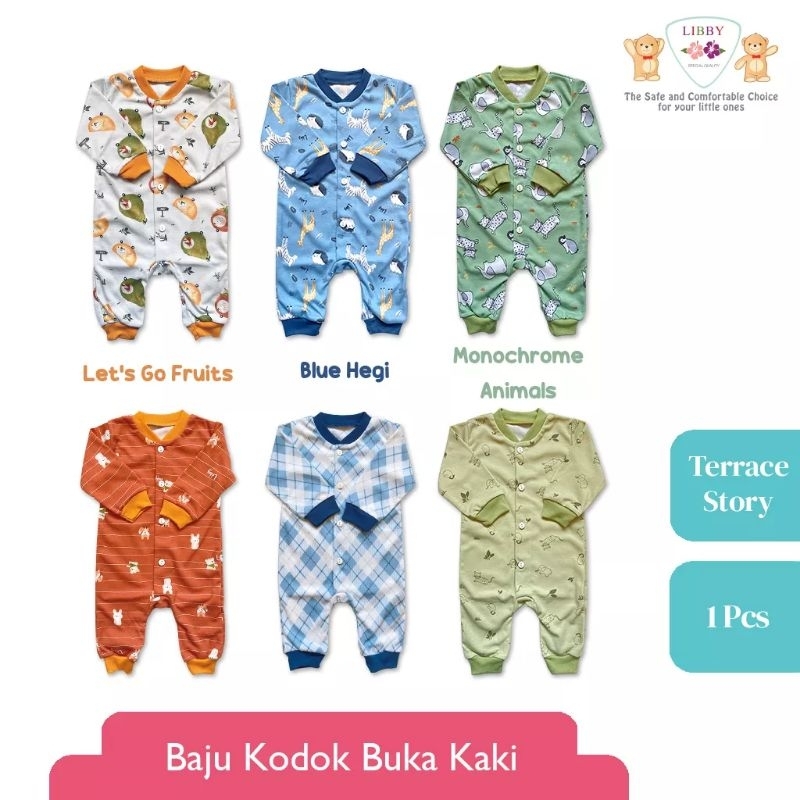 VELVET JUNIOR - LIBBY - JUMPER KODOK PANJANG BUKA KAKI - JUMPER BAYI - SLEEPSUIT BAYI