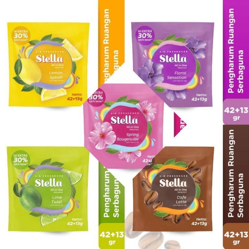 Stella all in one 45g + 13g/ stella pewangi ruangan/ stella pengharum ruangan/pewangi ruangan