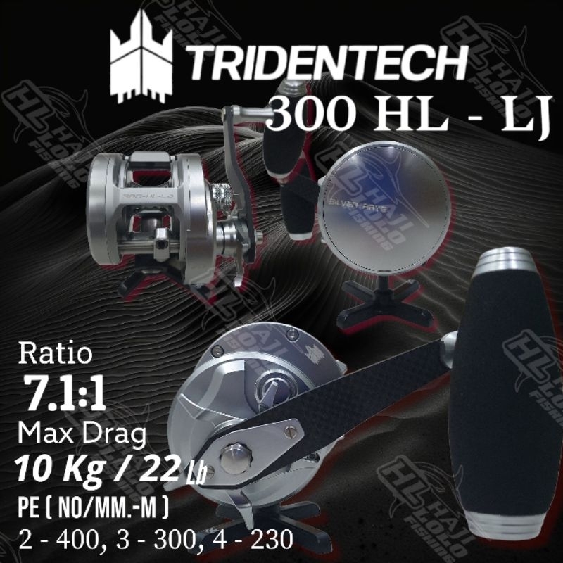 Reel Tridentech Silver Rays Reel Pancing Over Head Reel OH - 300 HL - LJ Kiri