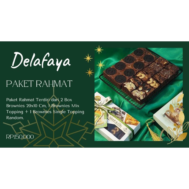 

Hampers Lebaran Brownies Paket Rahmat Mix + Single Topping Random