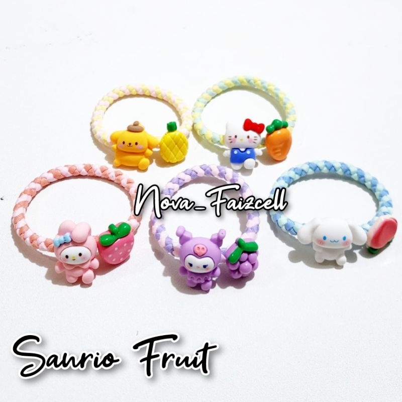 Ikat Rambut Sanrio Fruit Premium Karet Import Dewasa (BX - MK1)