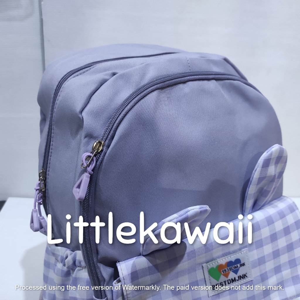 LK/Tas Ransel Laptop Backpack Parasut Sekolah Fashion Korean Style Anak Remaja Dewasa Rabbit Gesper Minuoqi Mix Import