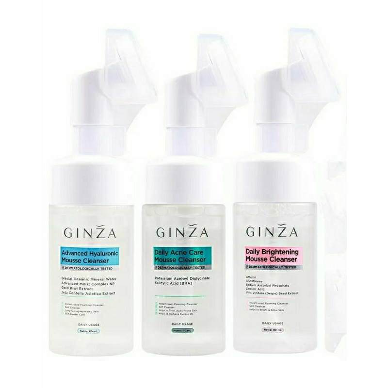 GINZA Mousse Cleanser 110ml - Busa Pembersih Wajah