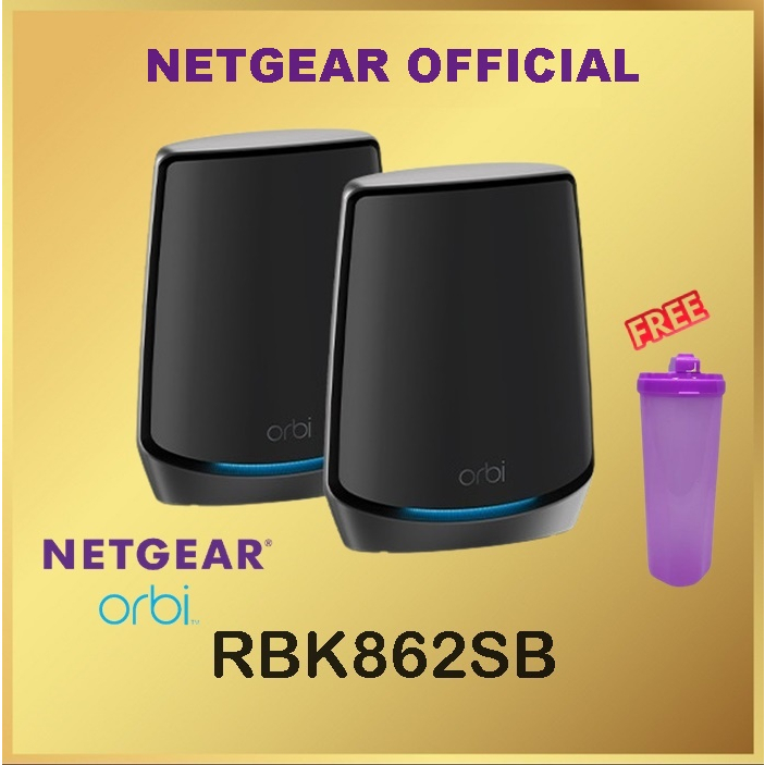Netgear RBK862SB AX6000 Orbi Tri Band Mesh Wifi 6 Mesh System Black