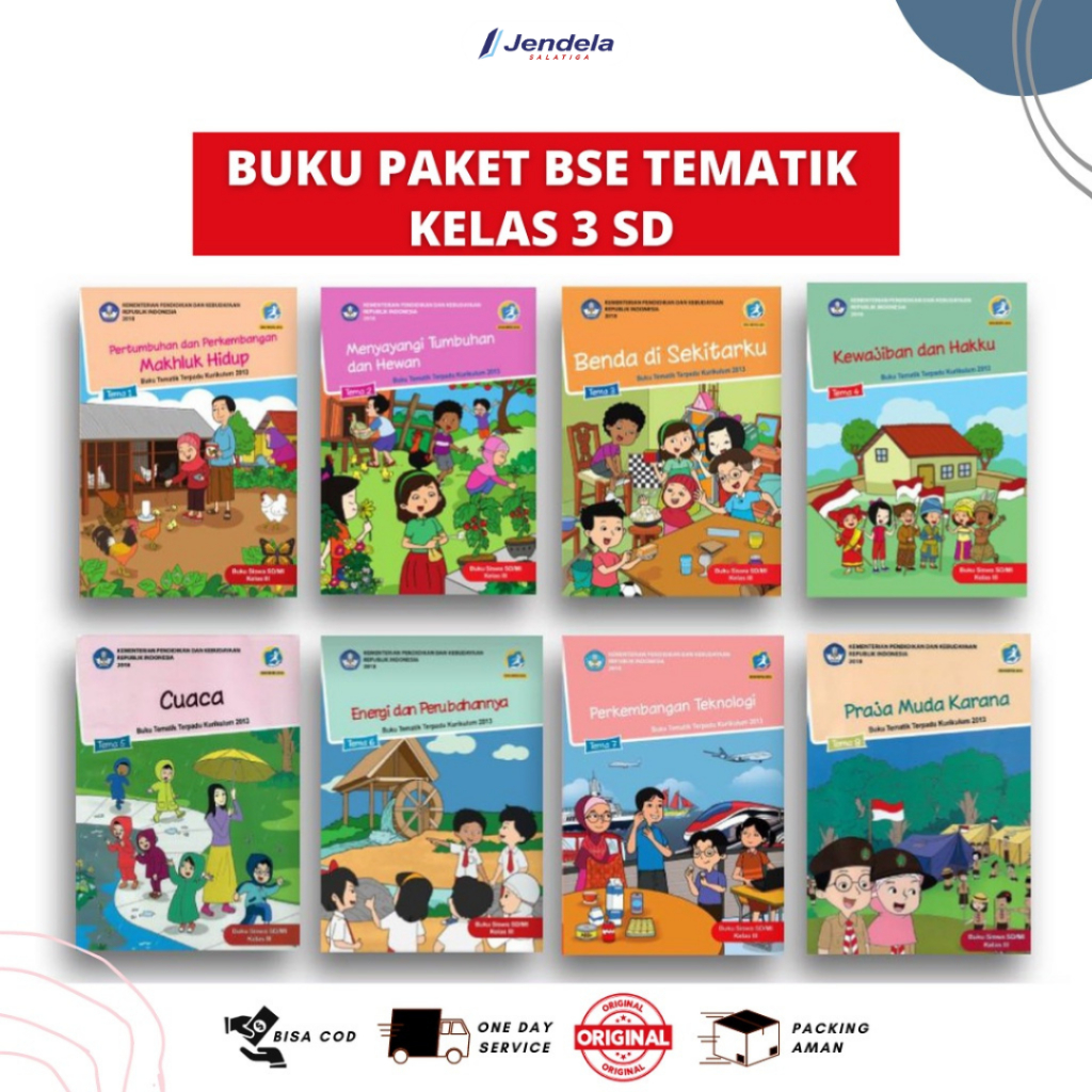 Buku Tema Kelas 3 SD Tema 1-8 Buku Paket SD Kelas 3 Tematik K13 Edisi Revisi 2017/2018