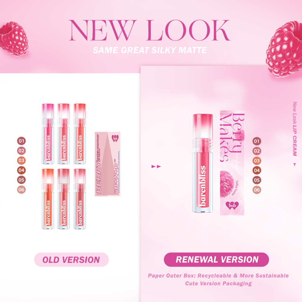 QEILA - LIP MATTE BY BNB | BARENBLISS BERRY MAKES COMFORT LIP MATTE | ORI