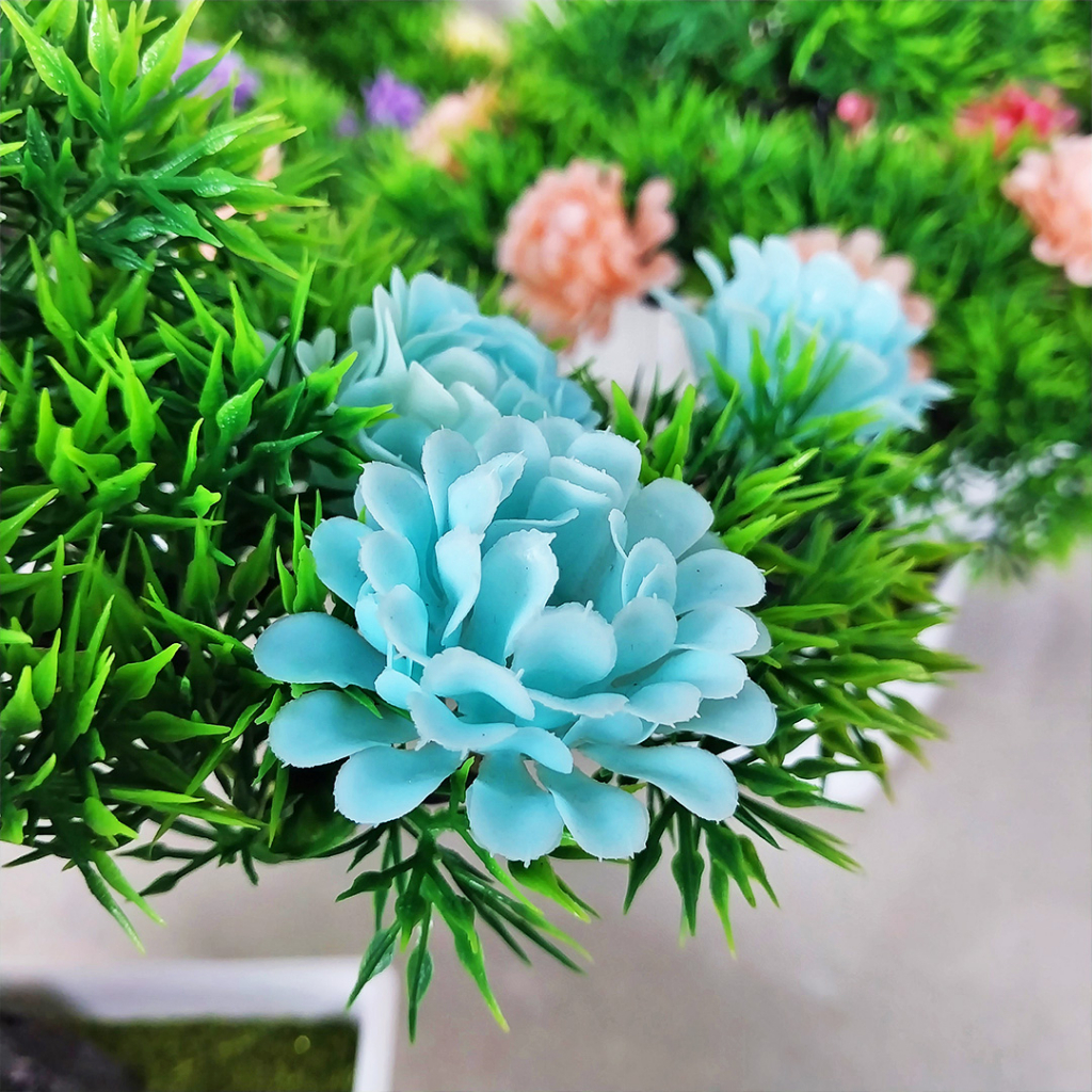 Tanaman Hias Plastik Ornamen Pot Bonsai Bunga Hiasan Palsu Pajangan Dekorasi Rumah Import Artificial Flower Import Azgalery PBP85