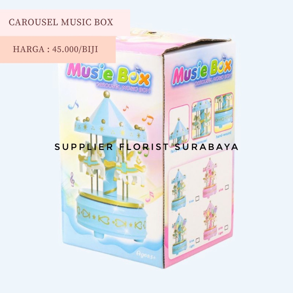 MUSIC BOX KOMEDI PUTAR CAROUSEL MERRY GO ROUND COMEDY MAINAN ANAK MINIATUR KUDA PONI PONY HIASAN KUE TART TOPPER ULANG TAHUN HADIAH ULTAH BIRTHDAY GIFT CHILDREN TOYS