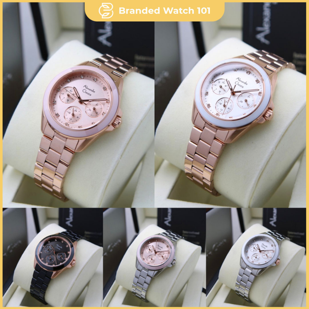 ORIGINAL Jam Tangan Wanita Alexandre Christie AC 2A50 / AC2A50 / 2A50 / AC 2A54 / AC2A54 / 2A54 Garansi Resmi 1 Tahun, Stainless