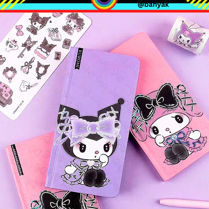 

WEEKLY PLANER MEMO BUKU TULIS DIARY JOURNALING ISI 96 LEMBAR MOTIF KUROMI MIDNIGHT MY MELODY PINK @banyak
