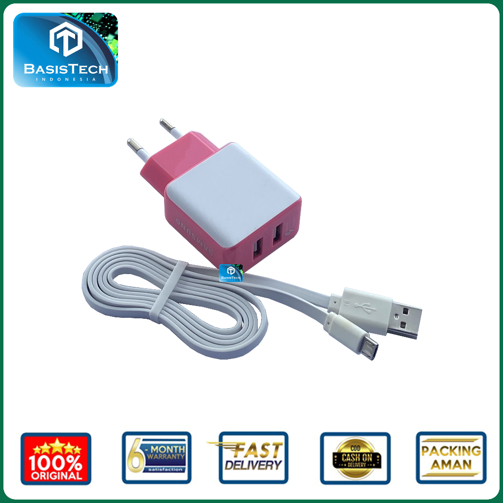 CHARGER SAMSUNG MICRO USB 3.1A DUAL USB BT1-813 SUPER QUALITY