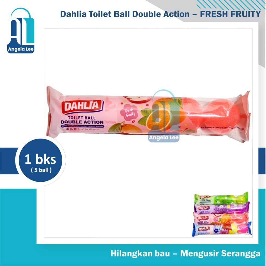 Dahlia Kapur Barus Kamper Toilet Ball Double Action isi 5 Hilangkan Bau