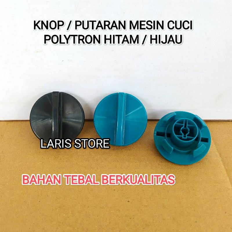 Knop Tombol / Putaran Mesin Cuci Polytron (Hitam / Hijau) Original