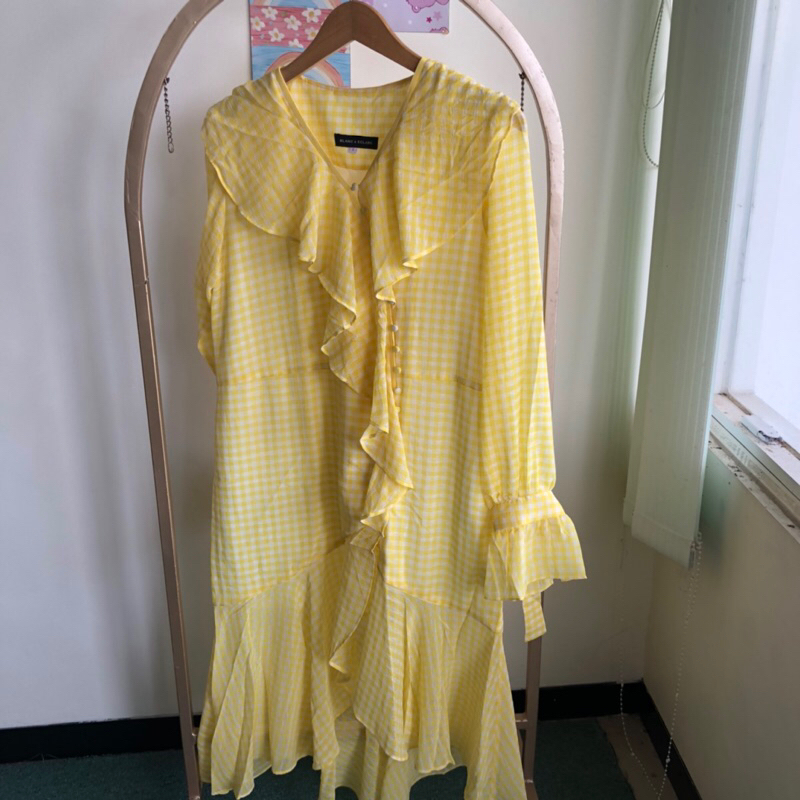 korean yellow dress blanc & eclare jessica