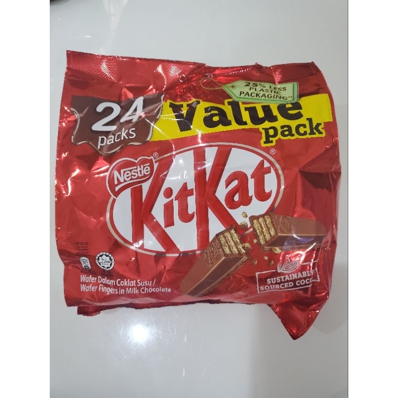 

Coklat Wafer kit kat cokelat chocolate kitkat malaysia value pack isi 24 pcs