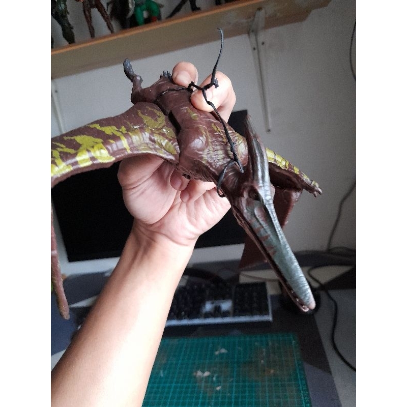 jurassic world mattel sound strike pteranodon & triceratops figure