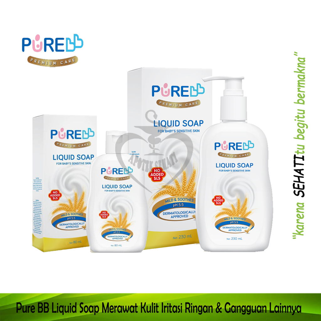 Pure Baby Liquid Soap 230ml Sabun Mandi Cair Bayi Mengatasi Kulit Sensitif