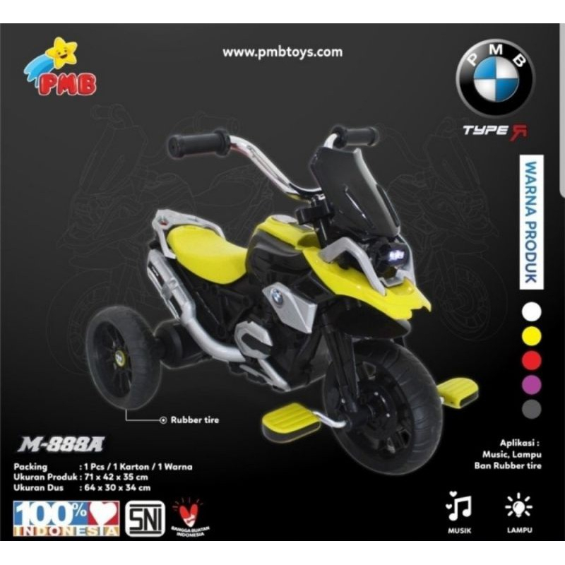 PMB Tricycle Rubber Tire M 88A  / Sepeda Anak Roda 3 PMB