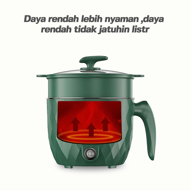 COD/WTW11  Panci Listrik Serbaguna 1.8L- Electric Cooking Pot Electric Frypan Panci Listrik Portable Fry Pan