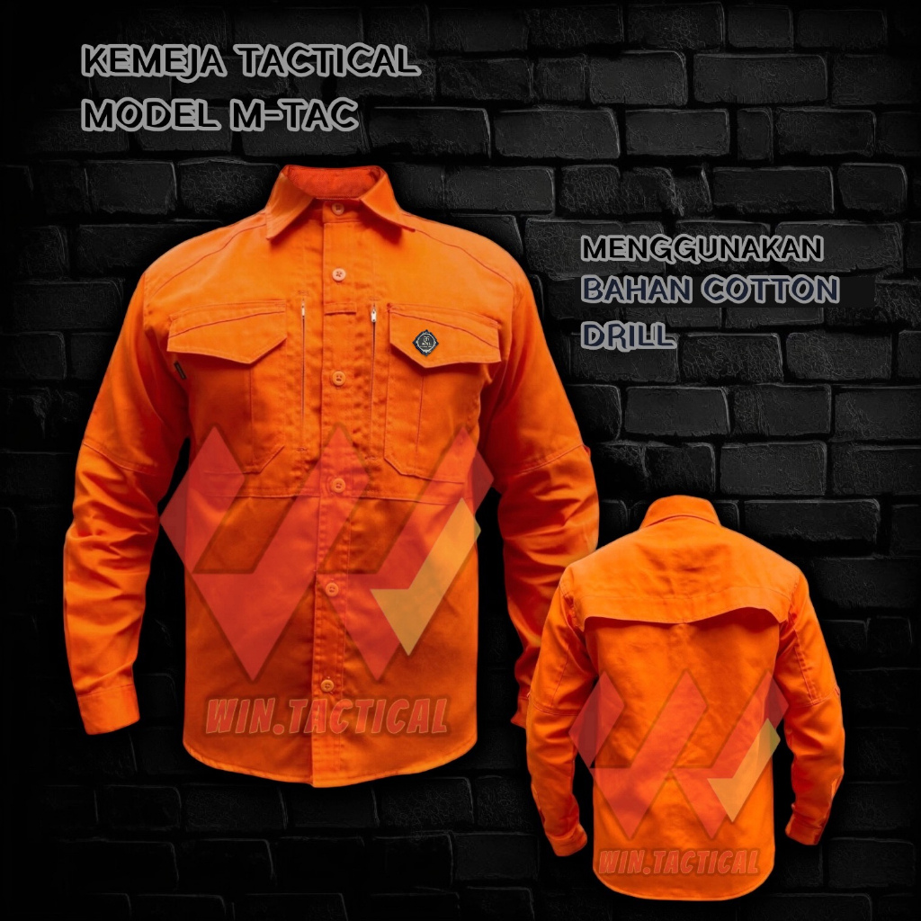 Kemeja Lapangan M-tac Panjang Premium Warna Cream / Kemeja Tactical Lengan Panjang Drill High Quality / Kemeja Taktikal Tangan Panjang Kekinian / Kemeja Military Distro Murah / Kemeja PDL PDH Formal Terbaru / Kemeja Proyek Safety Militer