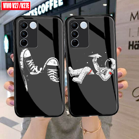 Softcase Glass Kaca Vivo V27 V27E [ M162 ] Case Hp Vivo V27 V27E - Casing HP Vivo V27 V27E - Case Vi