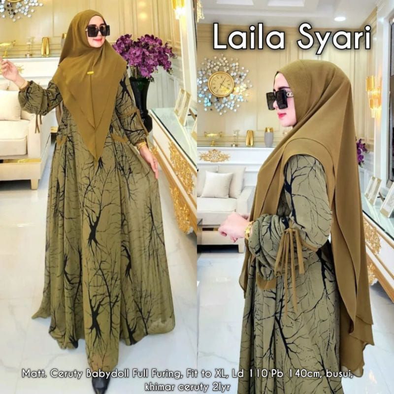 gamis syari laila ceruty
