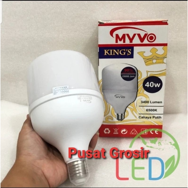 Lampu Led MYVO KING'S 40 Watt 40W Cahaya Putih 6500K Garansi 1 Tahun