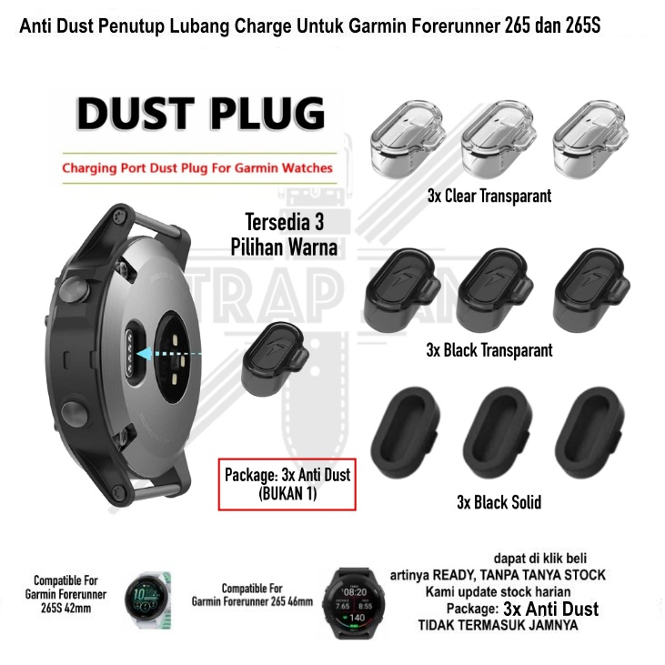 Anti Dust Plug Garmin Forerunner 265 / 265S - Penutup Lubang Port Charge Pencegah Debu