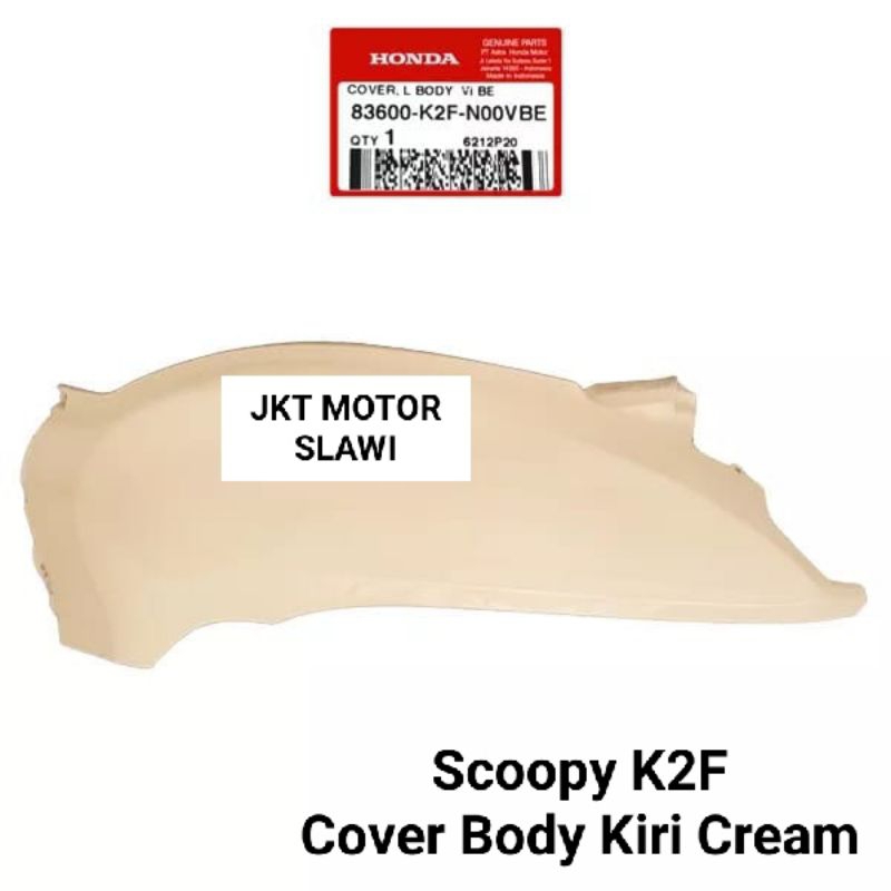 83600-K2F-N00VBE Cover Body Kiri Scoopy eSP K2F Cream Krem Kiri Honda Asli Honda AHM ORI HGP