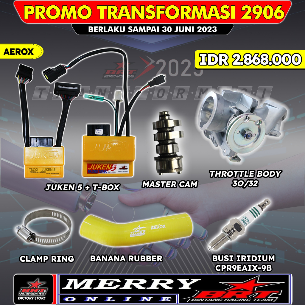 Promo 2906 Ecu Juken dan Tbox Master Cam Throttle Body TB Velocity BRT Aerox Old 2906