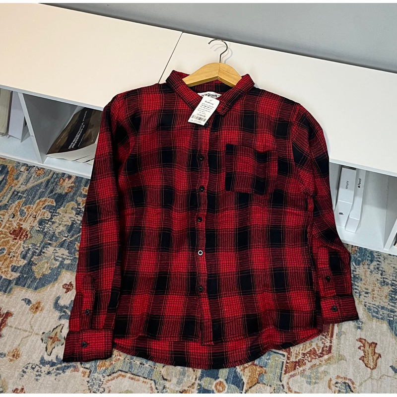 Kemeja Flanel Veterano / Plaid Flanel Shirt Jolie Copain Veterano BNWT