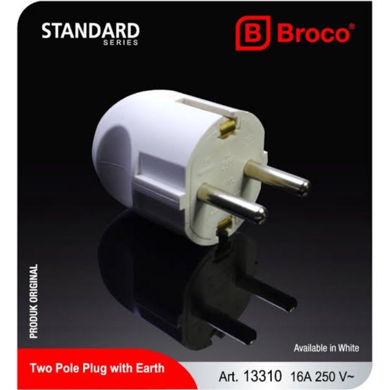 Stopkontak Broco 2 , 3 dan 4 Lubang / Colokan Listrik/Steker Arder Broco / Kabel 2x0.75 mm²