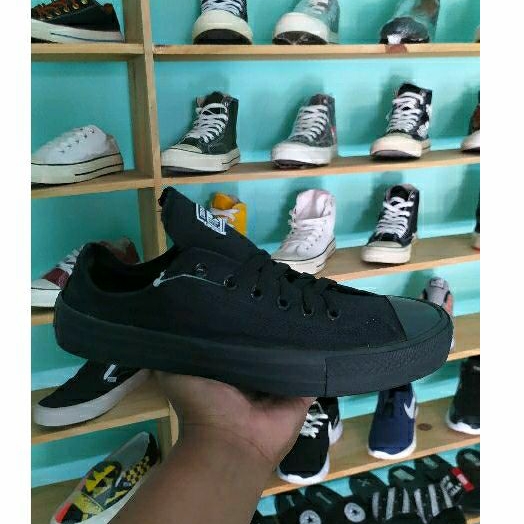 Obral Sepatu Converse All Star Full Black Premium BNIB - Sepatu Hitam - Sepatu Sekolah - Sepatu Full
