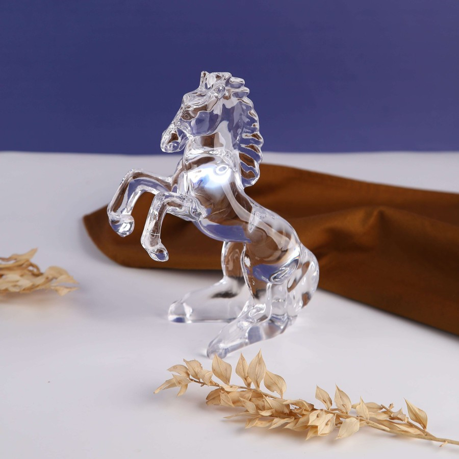 HIASAN PATUNG KUDA KACA CAPODIMONTE