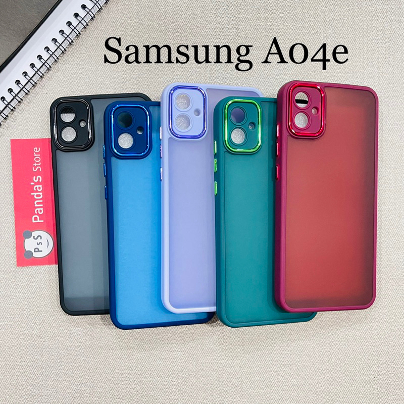 Case Samsung a04e Metal Chrome Softcase Dove Premium Luxury PSS