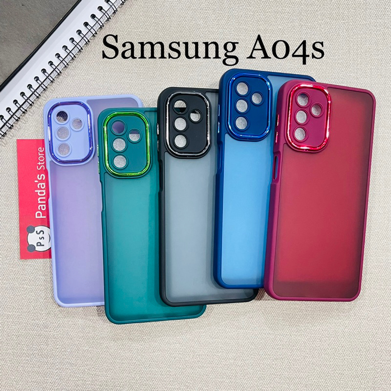 Case Samsung A04s Metal Chrome Softcase Dove Premium Luxury PSS