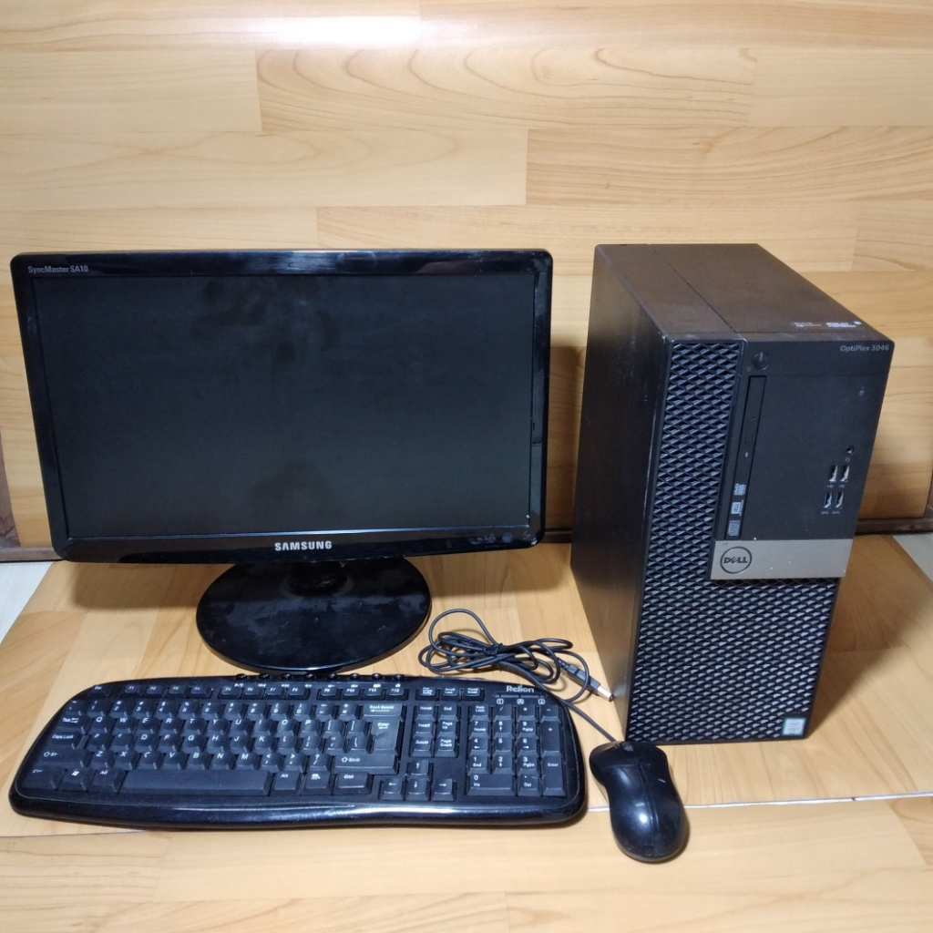 1 SET PC DELL CORE I3 GEN 6 RAM 4GB SSD 120 GB SIAP PAKAI