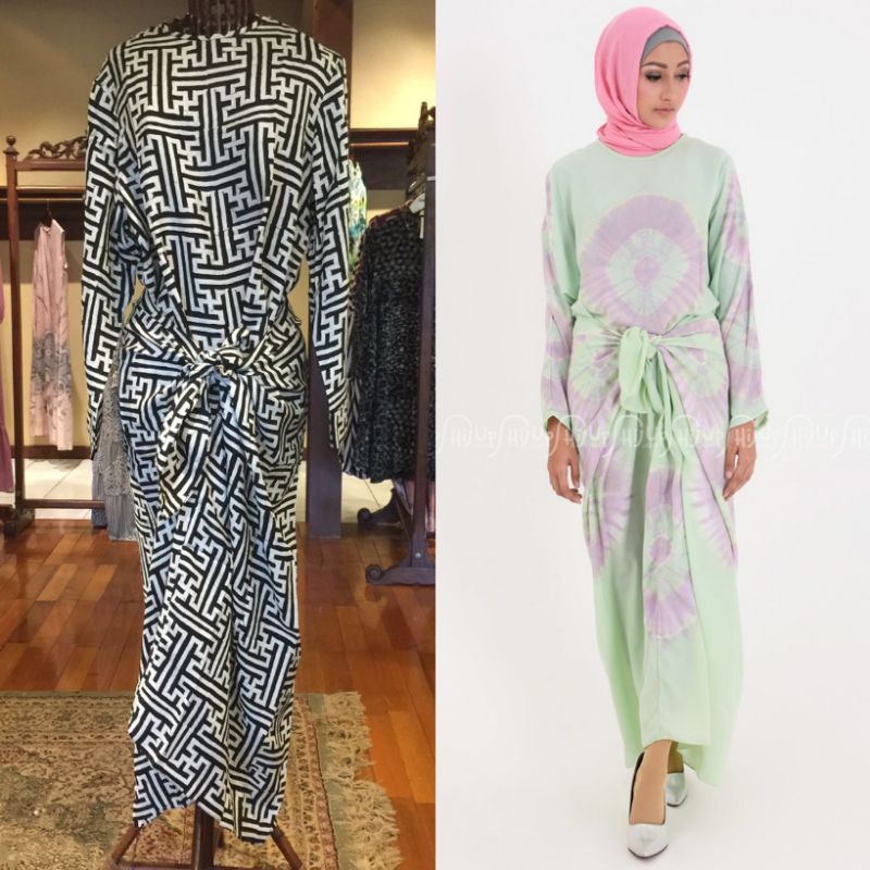 Ikat Dress Viscos by Dian Pelangi LIMITED EDITION Busana Muslim Baju Maxi Gamis Abaya Kaftan Gaun Ba