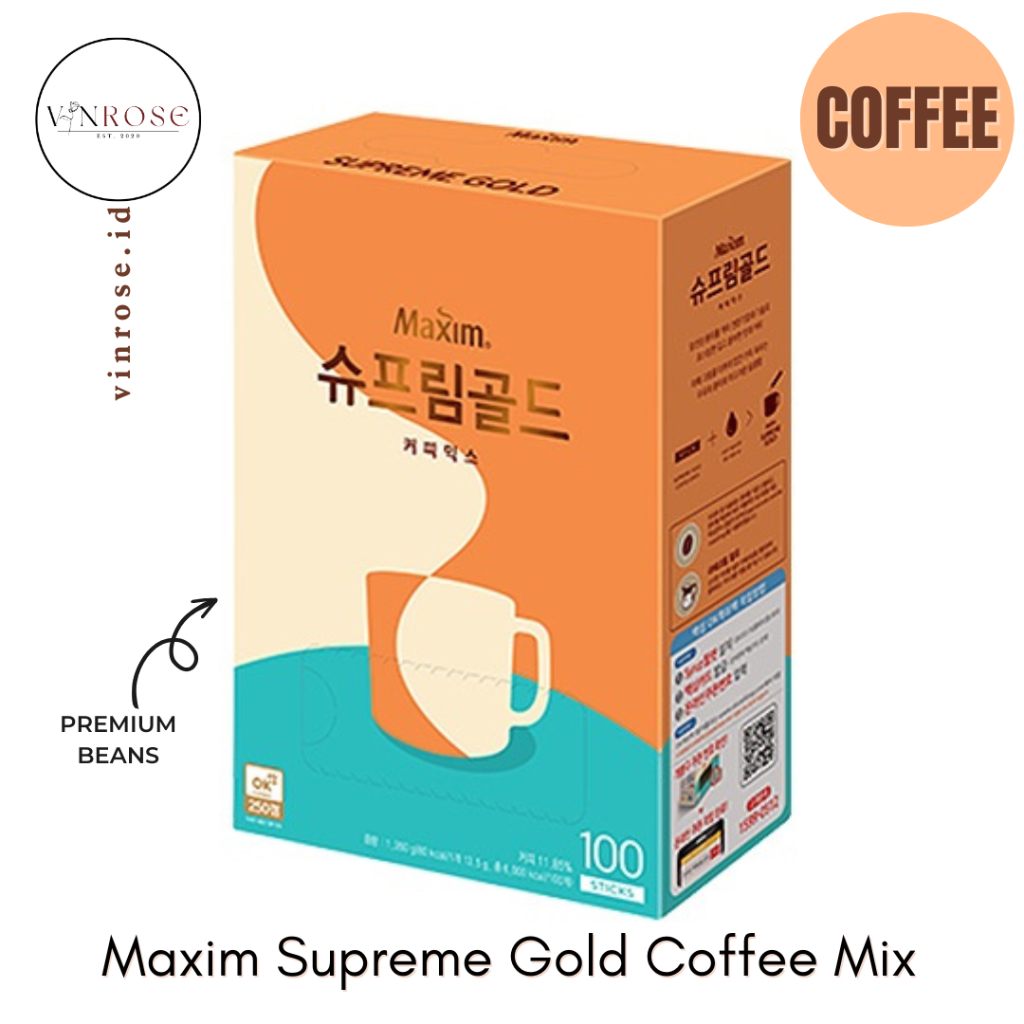 

Maxim Supreme Gold Coffee Mix Korea/ Kopi Sachet Premium