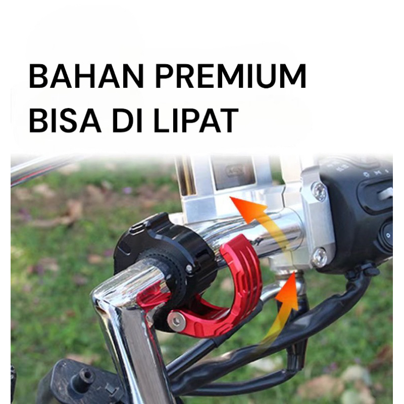 PREMIUM gantungan barang LIPAT NEW MODEL FULL CNC KLEM STANG PCX ADV VIXION DLL