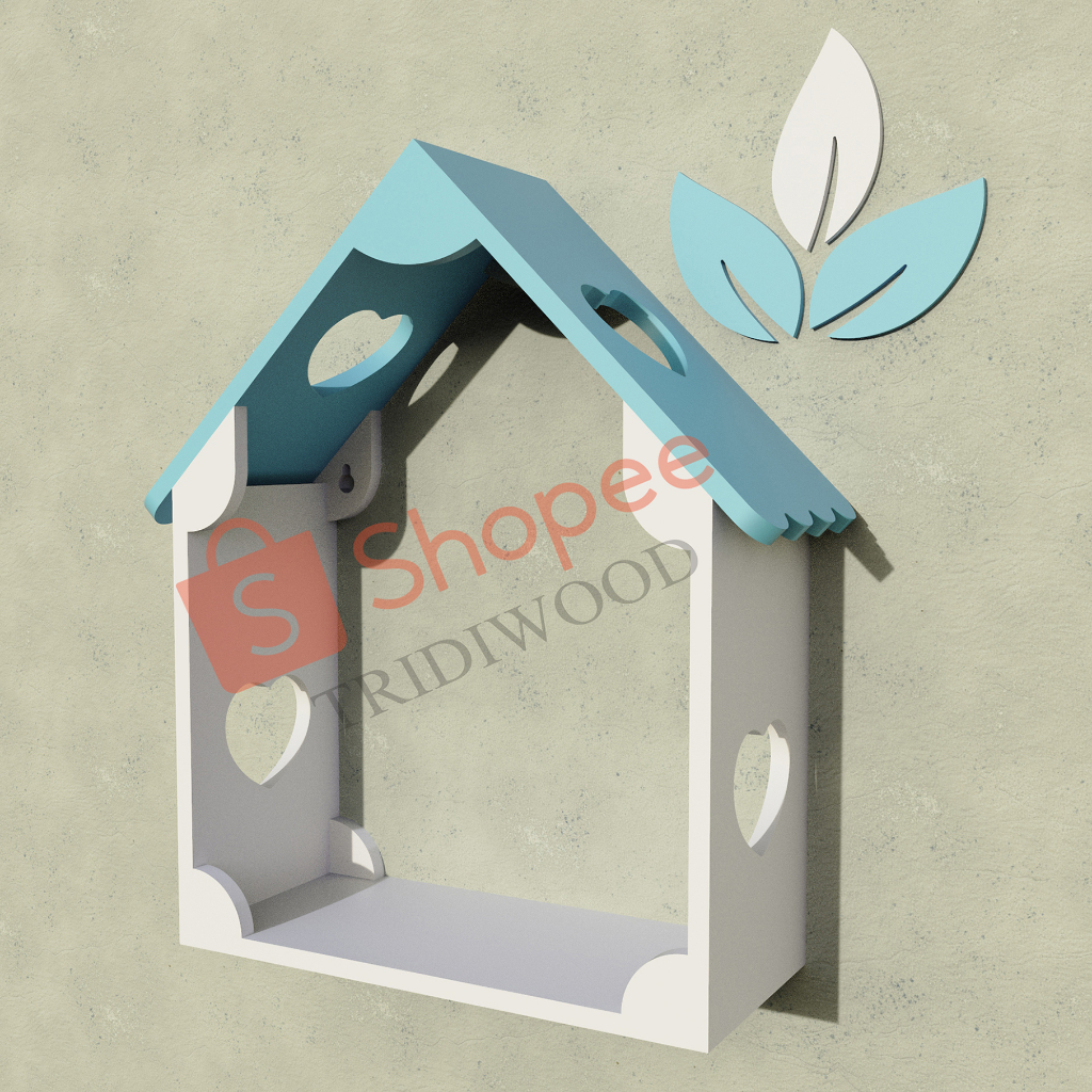 RAK DINDING BENTUK RUMAH