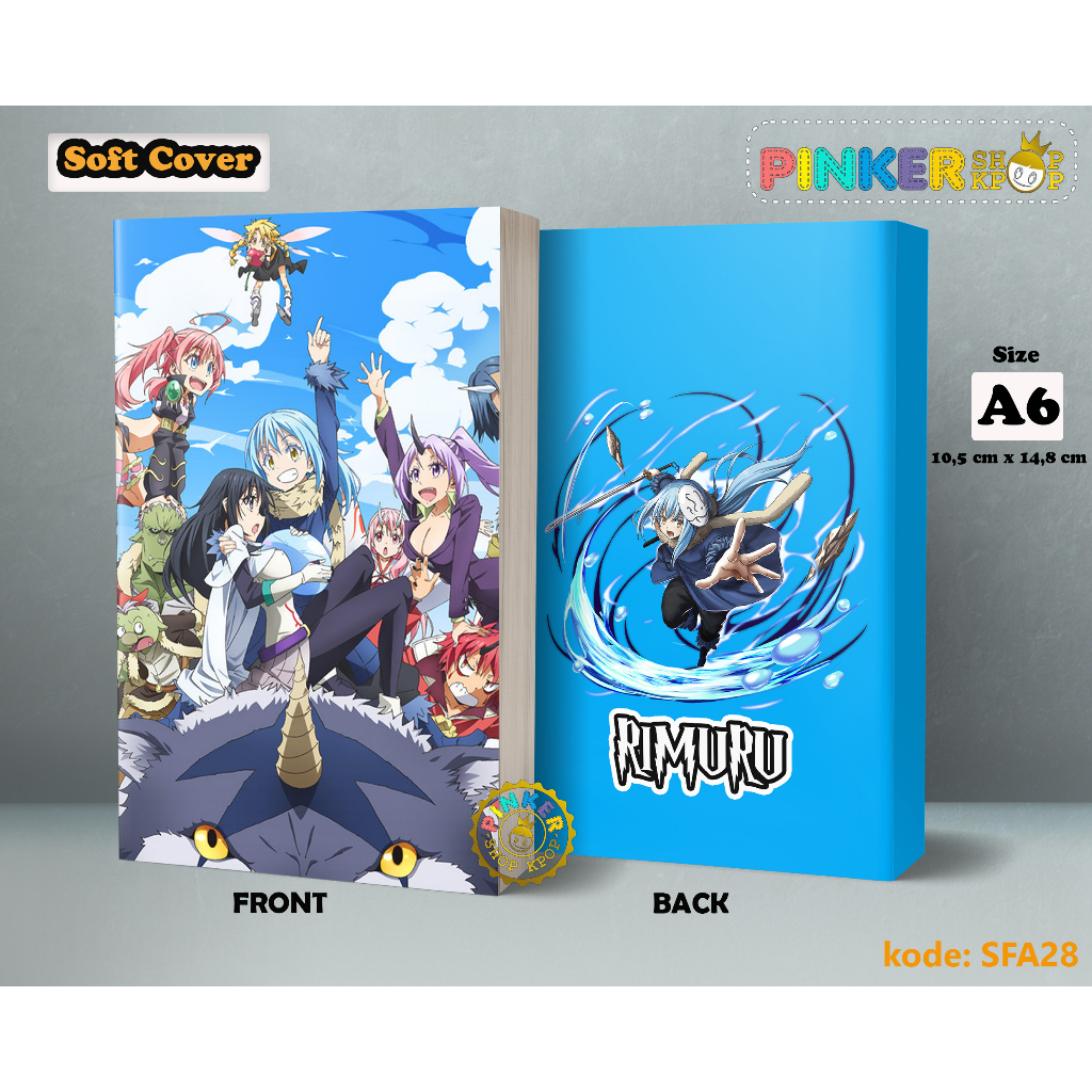 

(SFA28) Pocket Note Anime Rimuru Softcover A6/A5 Buku Tulis catatan Notes Agenda Planner Jurnal