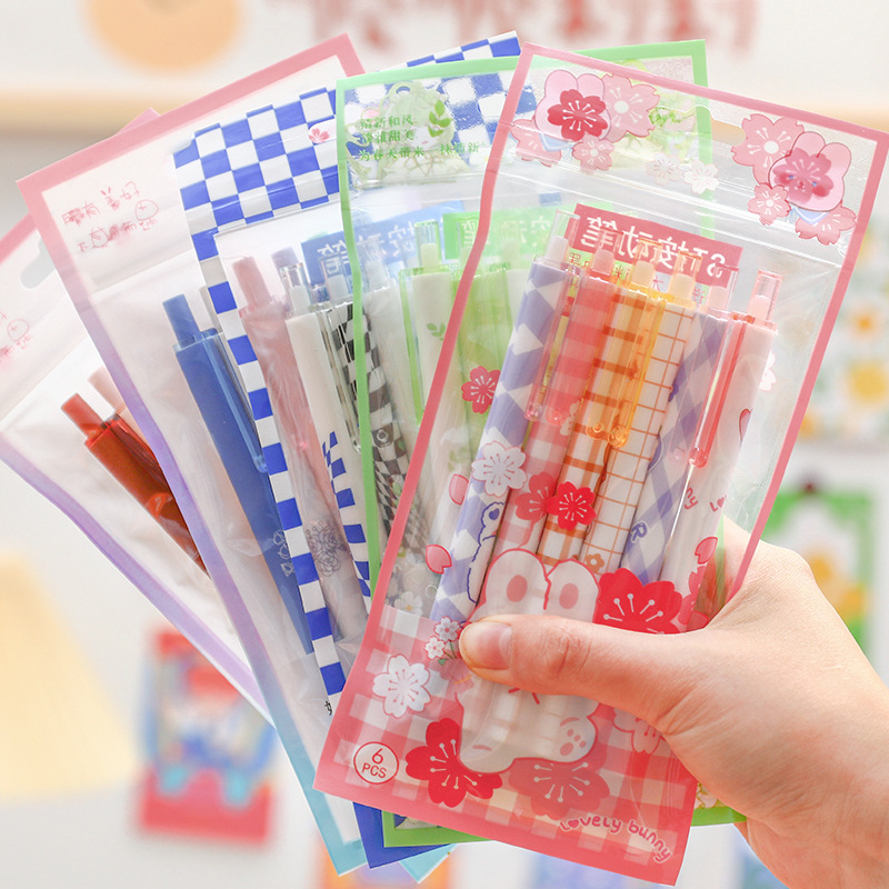 6 pcs Pulpen import berkualitas design cantik dengan warna menawan