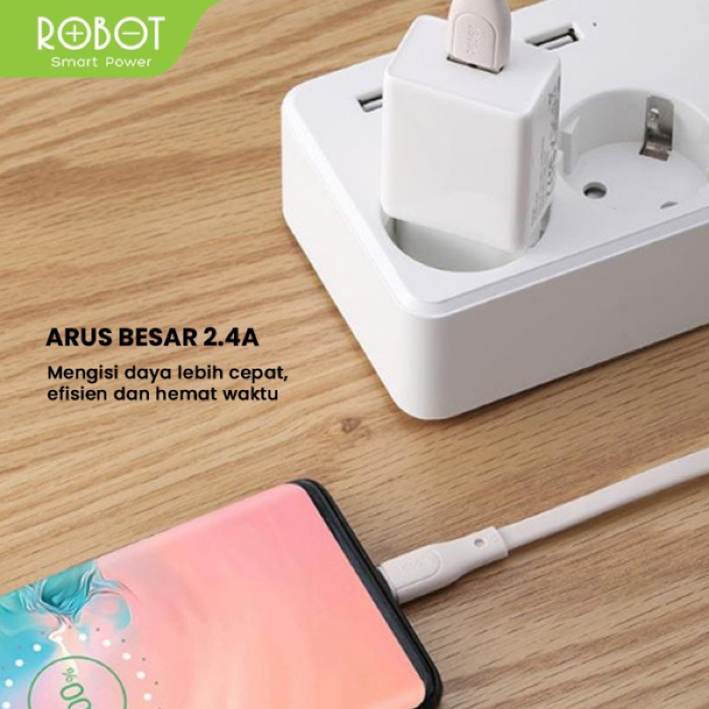 KABEL DATA ROBOT IPHONE LIGHTNING RGL Fast Charge 2.1A Iphone 6 6s 6+ 7 7+ 8 8+ X Xs Xs Max